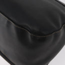 PRADA Chain Shoulder Bag Leather Black Gold Auth mr2300-16