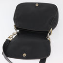 PRADA Chain Shoulder Bag Leather Black Gold Auth mr2300-17