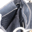 PRADA Chain Shoulder Bag Leather Black Gold Auth mr2300-19