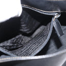 PRADA Chain Shoulder Bag Leather Black Gold Auth mr2300-22