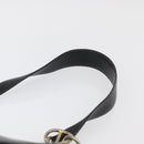PRADA Chain Shoulder Bag Leather Black Gold Auth mr2300-8