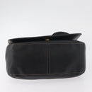 PRADA Chain Shoulder Bag Leather Black Gold Auth mr2300-5