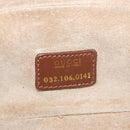 GUCCI Vanity Cosmetic Pouch Suede Brown Gold 032 106 0141 Auth mr2301-12