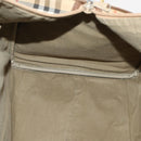 Burberrys Nova Check Boston Bag Canvas Beige Gold Auth mr2302-18