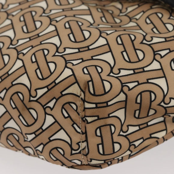 BURBERRY Body Bag Nylon Beige Gold Auth mr2305A