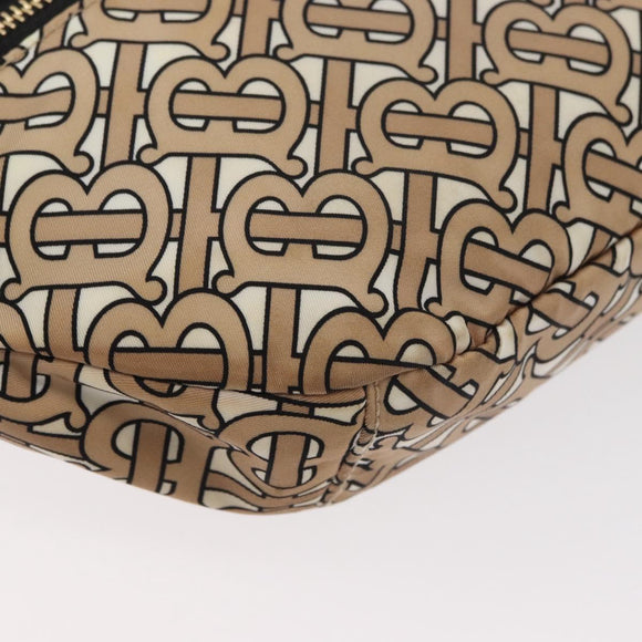 BURBERRY Body Bag Nylon Beige Gold Auth mr2305A