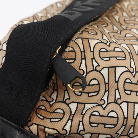 BURBERRY Body Bag Nylon Beige Gold Auth mr2305A