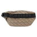 BURBERRY Body Bag Nylon Beige Gold Auth mr2305A-13