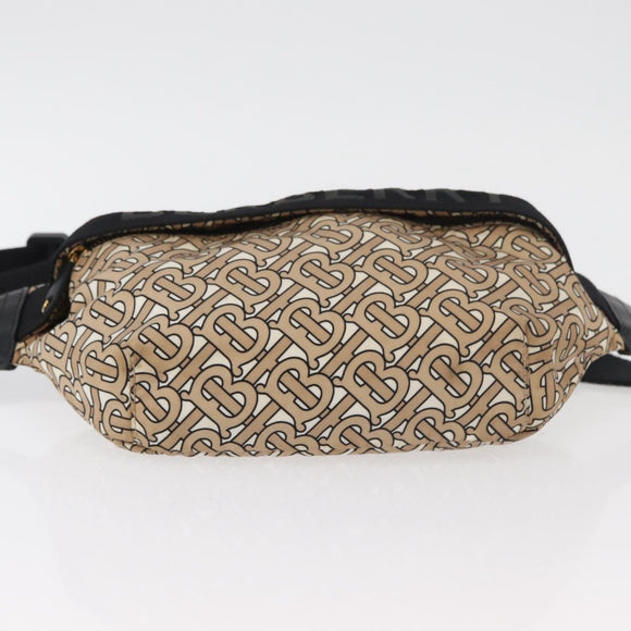 BURBERRY Body Bag Nylon Beige Gold Auth mr2305A