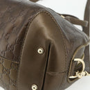 GUCCI GG Canvas Guccissima Hand Bag Leather 2way Brown Gold 269955 Auth mr2307-16