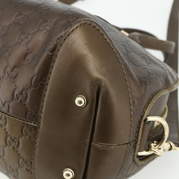 GUCCI GG Canvas Guccissima Handtasche Leder 2way Braun Gold 269955 Auth mr2307
