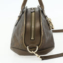 GUCCI GG Canvas Guccissima Handtasche Leder 2way Braun Gold 269955 Auth mr2307-3