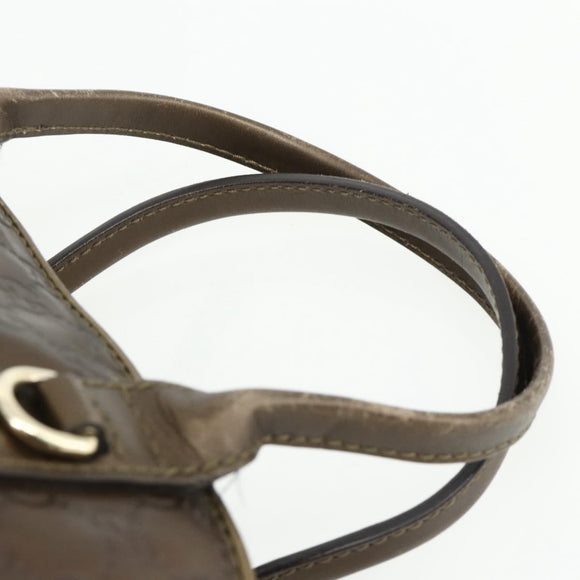 GUCCI GG Canvas Guccissima Hand Bag Leather 2way Brown Gold 269955 Auth mr2307