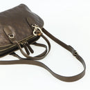 GUCCI GG Canvas Guccissima Handtasche Leder 2way Braun Gold 269955 Auth mr2307-8