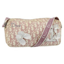Christian Dior Trotter Canvas Shoulder Bag PVC Pink Silver Auth mr2312-1