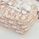 Christian Dior Trotter Canvas Shoulder Bag PVC Pink Silver Auth mr2312-9