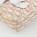 Christian Dior Trotter Canvas Shoulder Bag PVC Pink Silver Auth mr2312-14