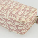 Christian Dior Trotter Canvas Shoulder Bag PVC Pink Silver Auth mr2312-15