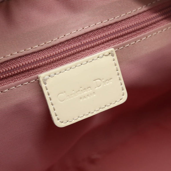 Christian Dior Trotter Canvas Shoulder Bag PVC Pink Silver Auth mr2312