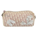 Christian Dior Trotter Canvas Shoulder Bag PVC Pink Silver Auth mr2312-13