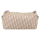 Christian Dior Trotter Canvas Shoulder Bag PVC Pink Silver Auth mr2312-2