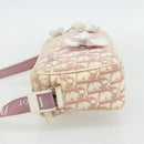 Christian Dior Trotter Canvas Shoulder Bag PVC Pink Silver Auth mr2312-3