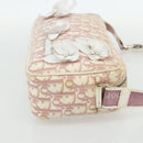 Christian Dior Trotter Canvas Shoulder Bag PVC Pink Silver Auth mr2312-4