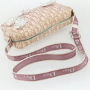 Christian Dior Trotter Canvas Shoulder Bag PVC Pink Silver Auth mr2312-7