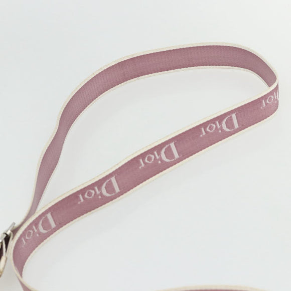 Christian Dior Trotter Canvas Shoulder Bag PVC Pink Silver Auth mr2312