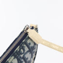 Christian Dior Trotter Canvas Satteltasche Handtasche PVC Blau Silber Auth mr2313A-10