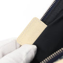 Christian Dior Trotter Canvas Satteltasche Handtasche PVC Blau Silber Auth mr2313A-12