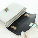 CELINE C Medium Chain Shoulder Bag Leather Black Gold Auth mr2314SAV-20