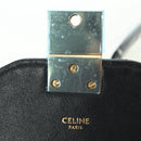 CELINE C Medium Chain Shoulder Bag Leather Black Gold Auth mr2314SAV-9