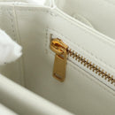 CELINE C Medium Chain Shoulder Bag Leather Black Gold Auth mr2314SAV-25