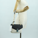 CELINE C Medium Chain Shoulder Bag Leather Black Gold Auth mr2314SAV-26