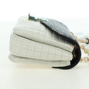 CELINE C Medium Chain Shoulder Bag Leather Black Gold Auth mr2314SAV-4