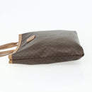CELINE Macadam Canvas Tote Bag PVC Leather Brown Gold Auth mr2315-3