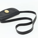 Christian Dior Shoulder Bag Leather Black Gold Auth mr2316-7