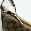 GUCCI GG Crystal Accessory Pouch Brown Gold 190393 Auth mr2319-15