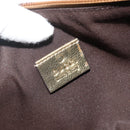 GUCCI GG Crystal Accessory Pouch Brown Gold 190393 Auth mr2319-16