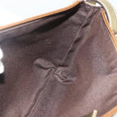 GUCCI GG Crystal Accessory Pouch Brown Gold 190393 Auth mr2319-19