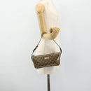 GUCCI GG Crystal Accessory Pouch Brown Gold 190393 Auth mr2319-21