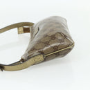 GUCCI GG Crystal Accessory Pouch Brown Gold 190393 Auth mr2319-4