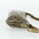GUCCI GG Crystal Accessory Pouch Brown Gold 190393 Auth mr2319-5