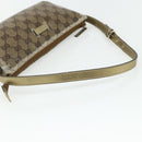 GUCCI GG Crystal Accessory Pouch Brown Gold 190393 Auth mr2319-7