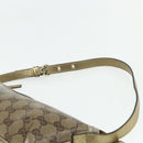 GUCCI GG Crystal Accessory Pouch Brown Gold 190393 Auth mr2319-8