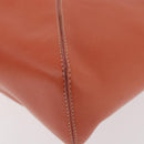LOEWE Anagram Hand Bag Leather Silver Orange Auth mr2322A-16