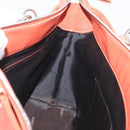 LOEWE Anagram Hand Bag Leather Silver Orange Auth mr2322A-19