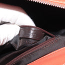 LOEWE Anagram Hand Bag Leather Silver Orange Auth mr2322A-12