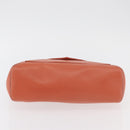 LOEWE Anagram Hand Bag Leather Silver Orange Auth mr2322A-5